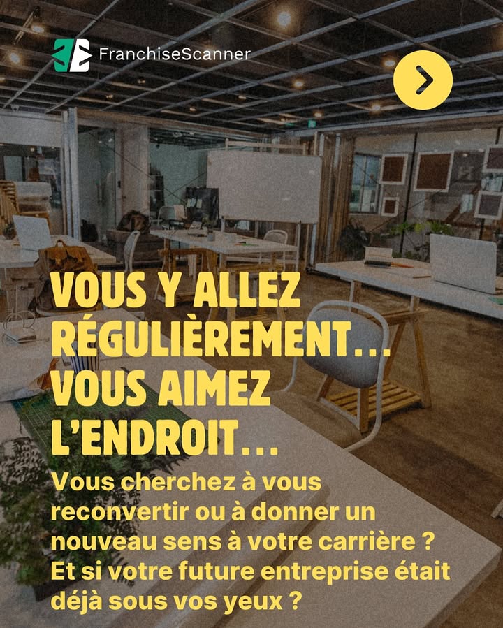 Vous prenez toujours votre café au même endroit ? Vous achetez souvent dans cette boutique ? Et si vous en deveniez le patron ? 💡👔

On rêve souvent de monter son business en cherchant l’idée révolutionnaire, alors que la bonne opportunité est peut-être juste devant nous. Pourquoi ne pas devenir franchisé d’une enseigne que vous aimez déjà ?

🔍 Et si votre futur projet était un lieu que vous fréquentez déjà au quotidien ?
Peut-être que la franchise idéale pour vous n’est pas un concept abstrait, mais une enseigne que vous connaissez, que vous aimez et dans laquelle vous investissez déjà… en tant que client !

✅ Un concept qui cartonne déjà
✅ Un savoir-faire clé en main
✅ Une marque que vous connaissez par cœur

🚀 FranchiseScanner vous aide à repérer les opportunités qui VOUS correspondent. Trouvez la franchise qui vous ressemble dès aujourd’hui !

➡️ Découvrez votre futur business sur #franchisescanner !

#franchise #entreprendre #business #opportunité #devenirsonproprepatron #réussite #entrepreneurlife